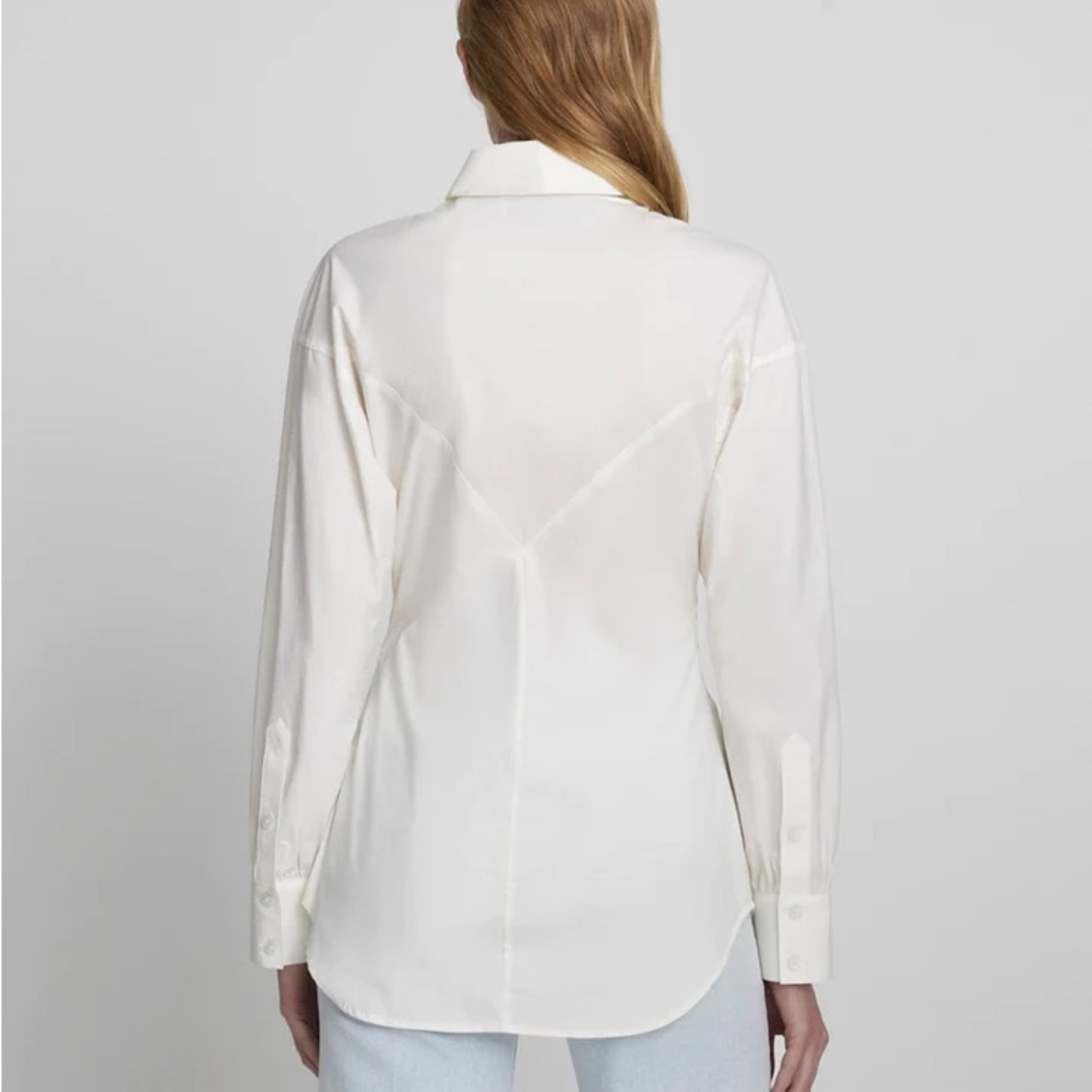 7 for All Mankind cinched waist button up shirt - Picture 4 of 8